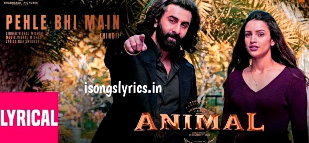 song lyrics, hindi song lyrics, pehle bhi main song lyrics, animal song lyrics, pehle bhi main song lyric, pehle bhi main song